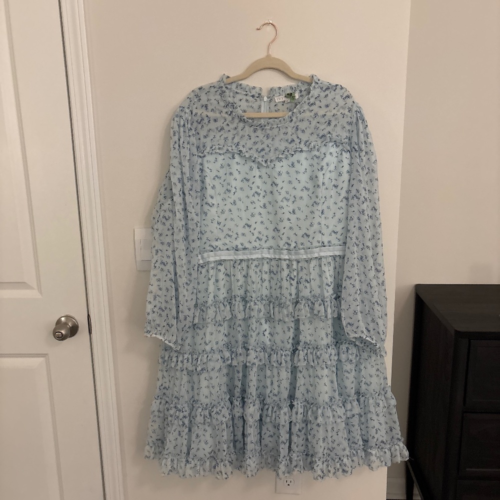 Ivy City Co Blue Floral Dress